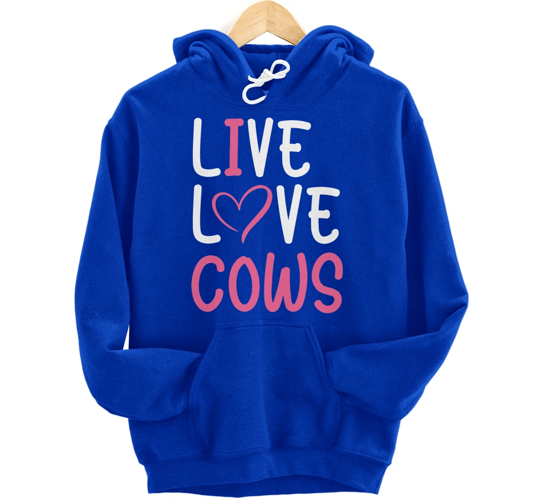 Funny Farming Lover Cows Graphic for Women and Girls Farmer Pullover Hoodie