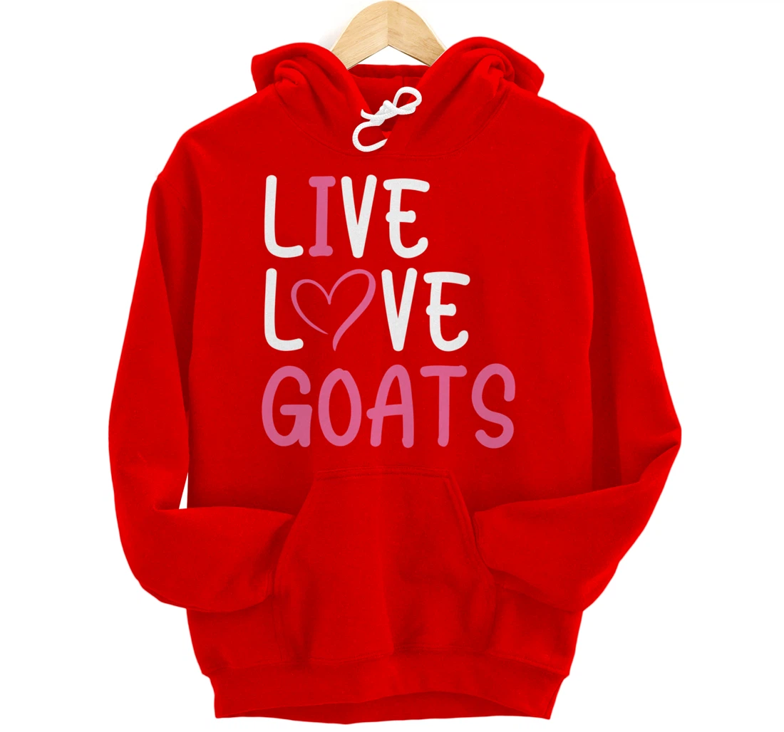 Funny Farm Lover Goats Graphic for Women and Girls Farmer Pullover Hoodie