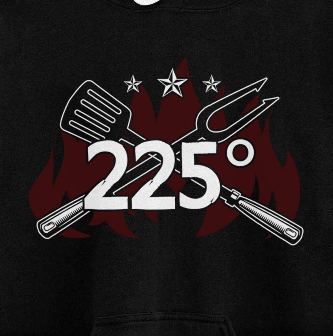 Funny Barbecue 225° Graphic Women and Men Meat Smoking BBQ Pullover Hoodie