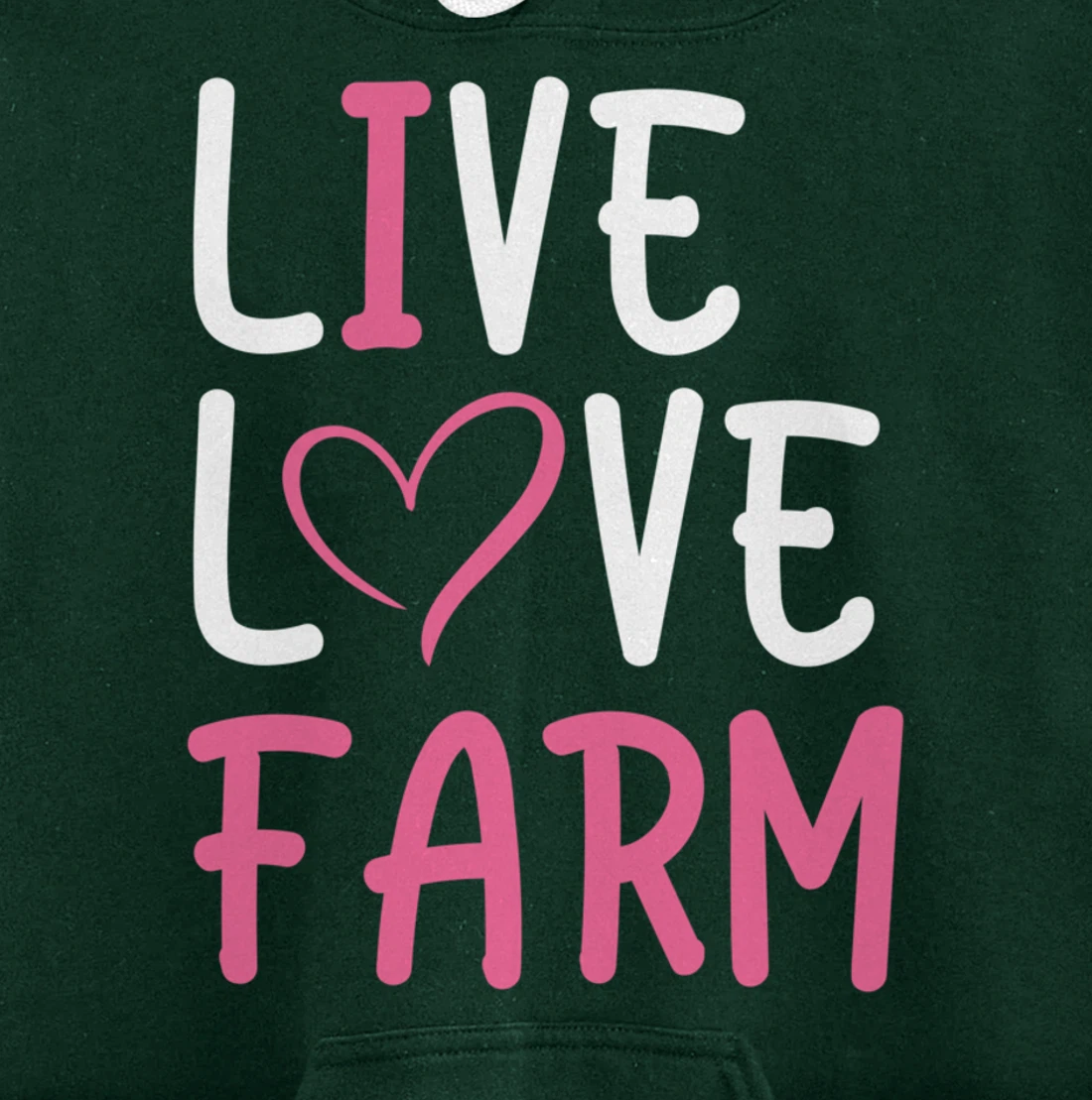 Funny Live Love Farm Lover Graphic Women and Girls Farmer Pullover Hoodie