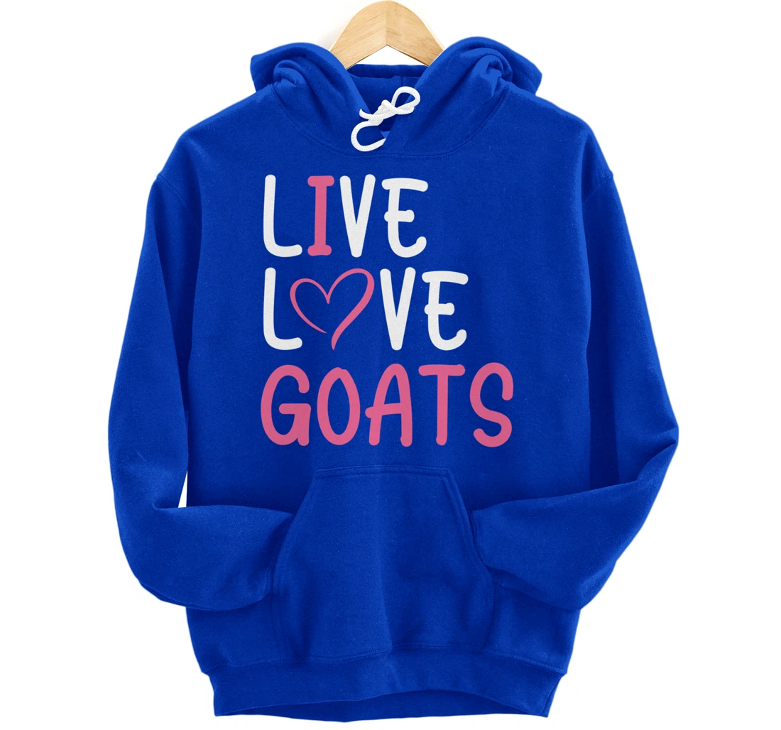 Funny Farm Lover Goats Graphic for Women and Girls Farmer Pullover Hoodie