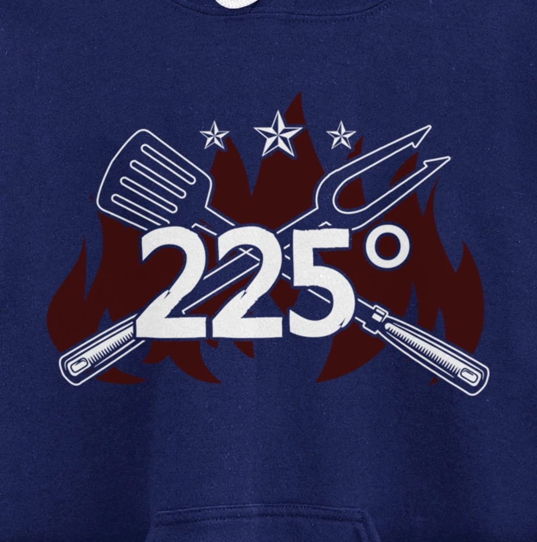 Funny Barbecue 225° Graphic Women and Men Meat Smoking BBQ Pullover Hoodie