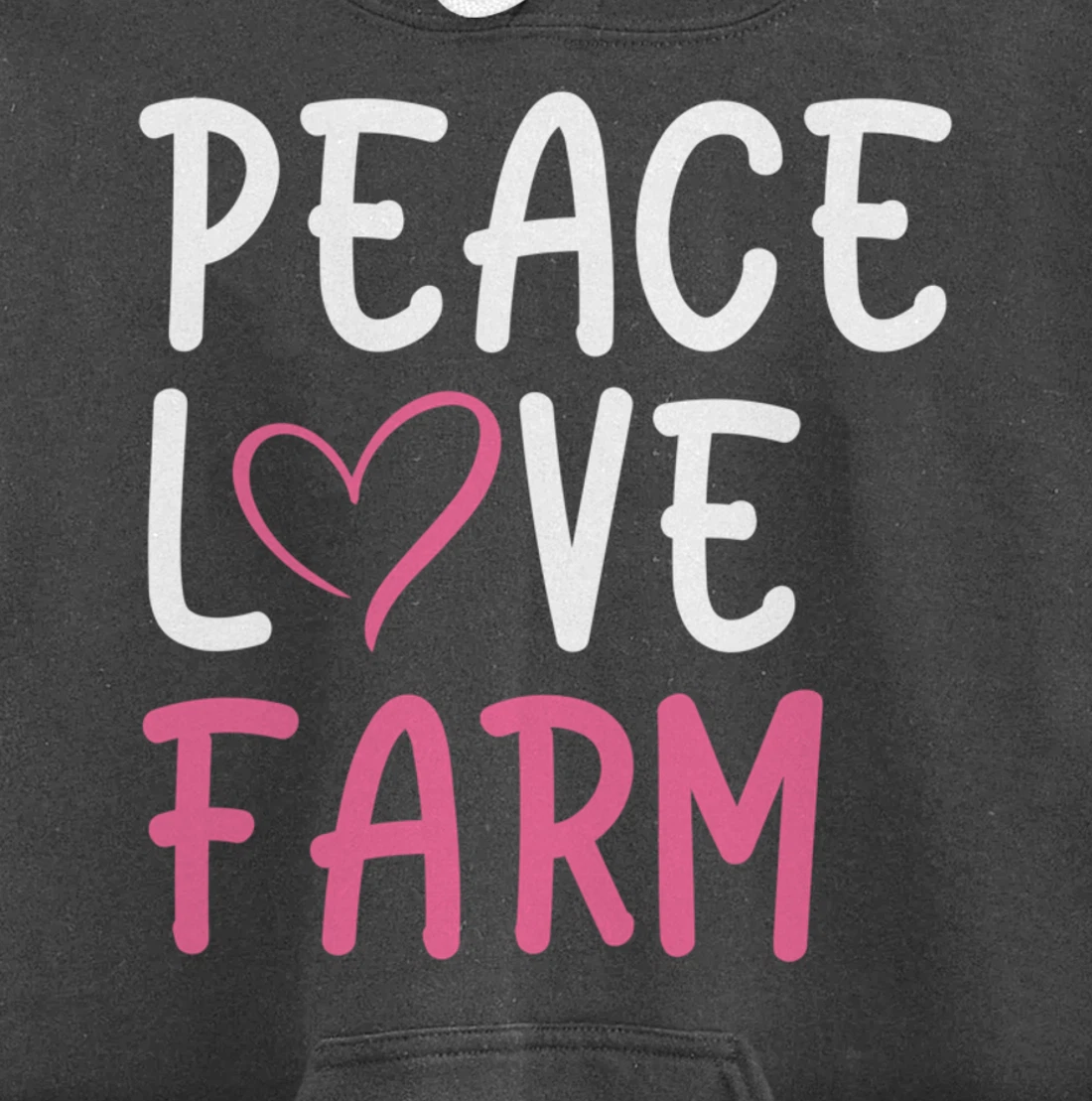 Funny Farm Love Peace Graphic for Women and Girls Farmer Pullover Hoodie