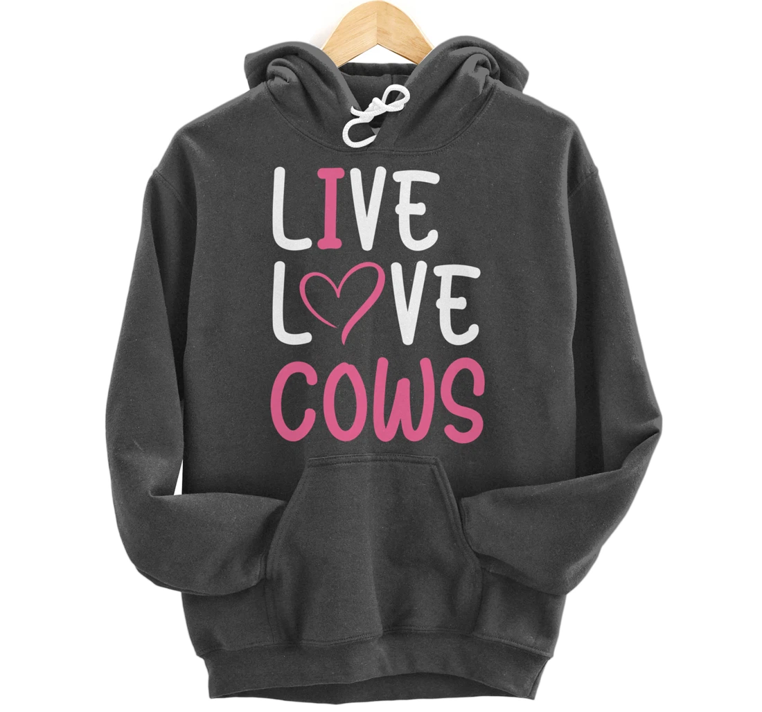 Funny Farming Lover Cows Graphic for Women and Girls Farmer Pullover Hoodie