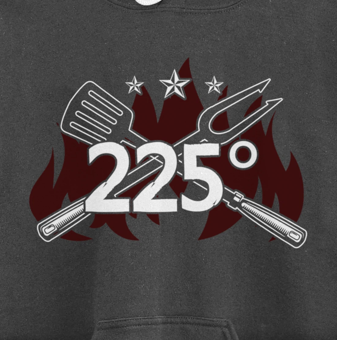 Funny Barbecue 225° Graphic Women and Men Meat Smoking BBQ Pullover Hoodie