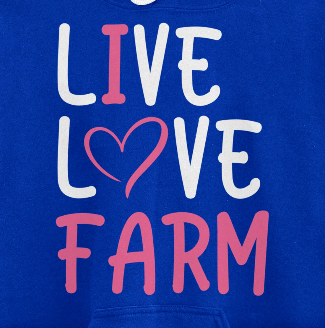 Funny Live Love Farm Lover Graphic Women and Girls Farmer Pullover Hoodie