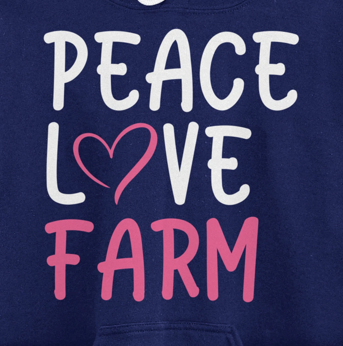 Funny Farm Love Peace Graphic for Women and Girls Farmer Pullover Hoodie