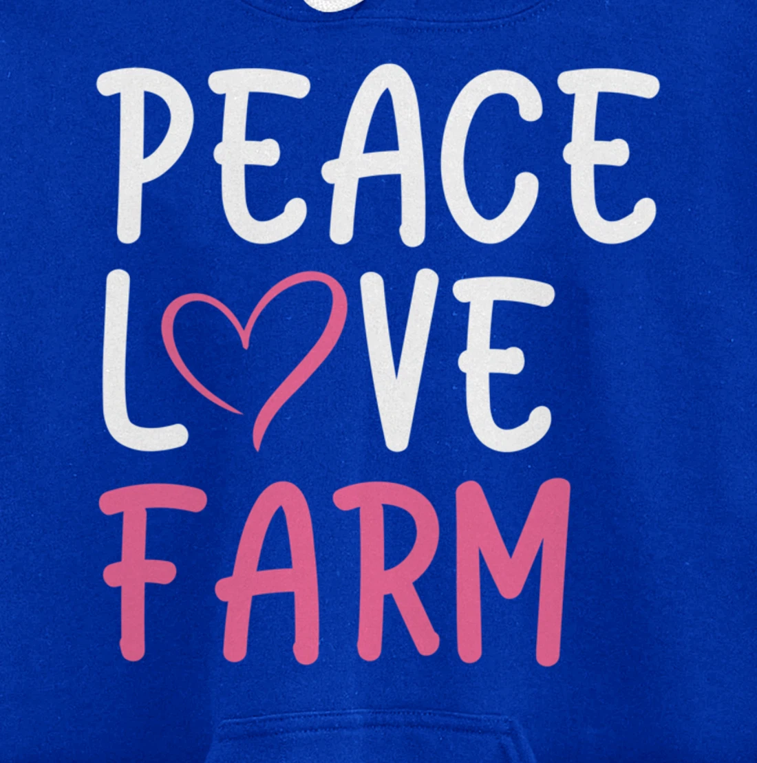 Funny Farm Love Peace Graphic for Women and Girls Farmer Pullover Hoodie