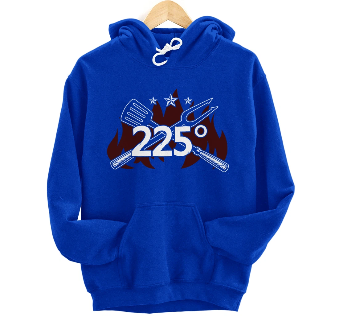 Funny Barbecue 225° Graphic Women and Men Meat Smoking BBQ Pullover Hoodie