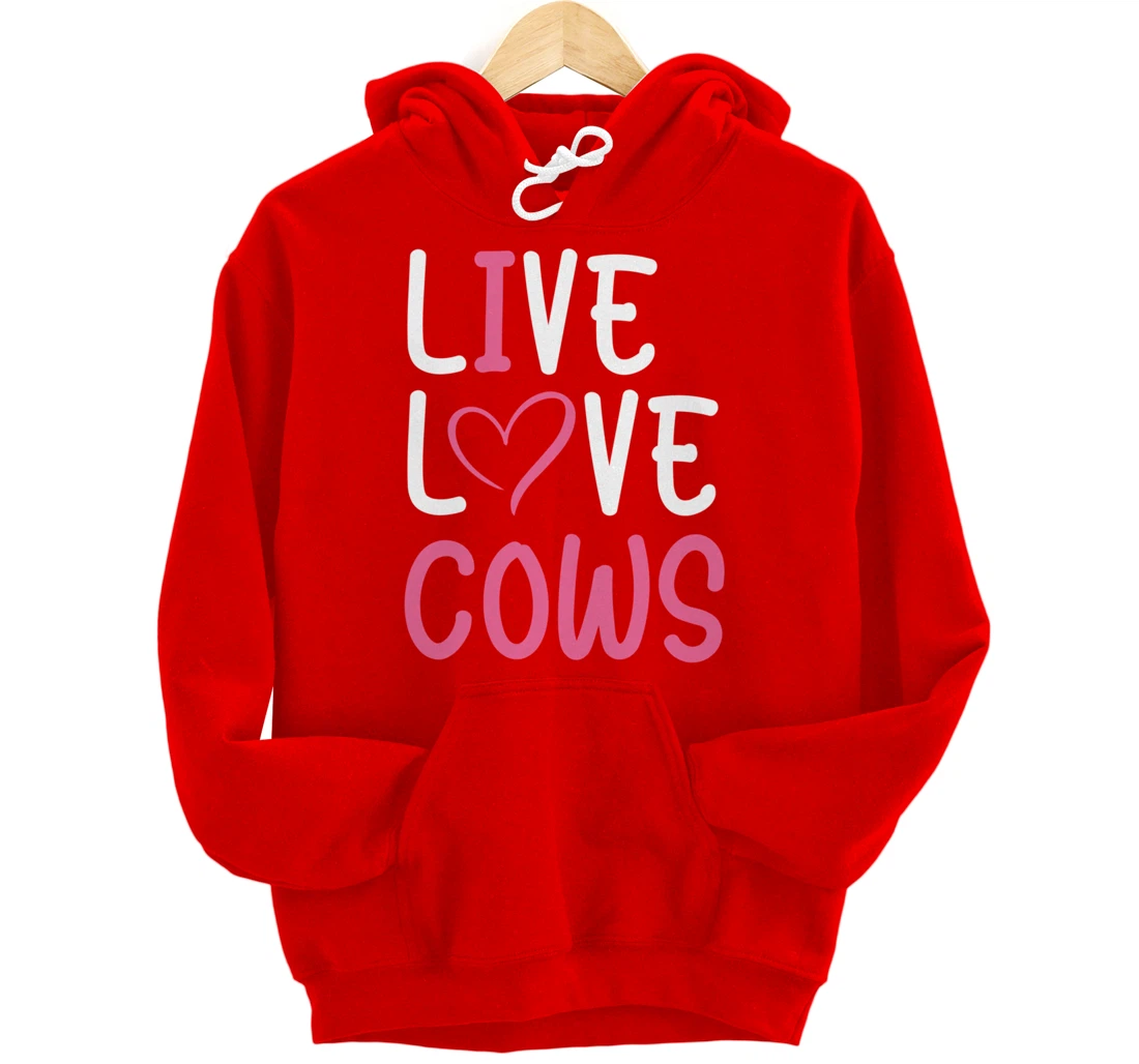 Funny Farming Lover Cows Graphic for Women and Girls Farmer Pullover Hoodie