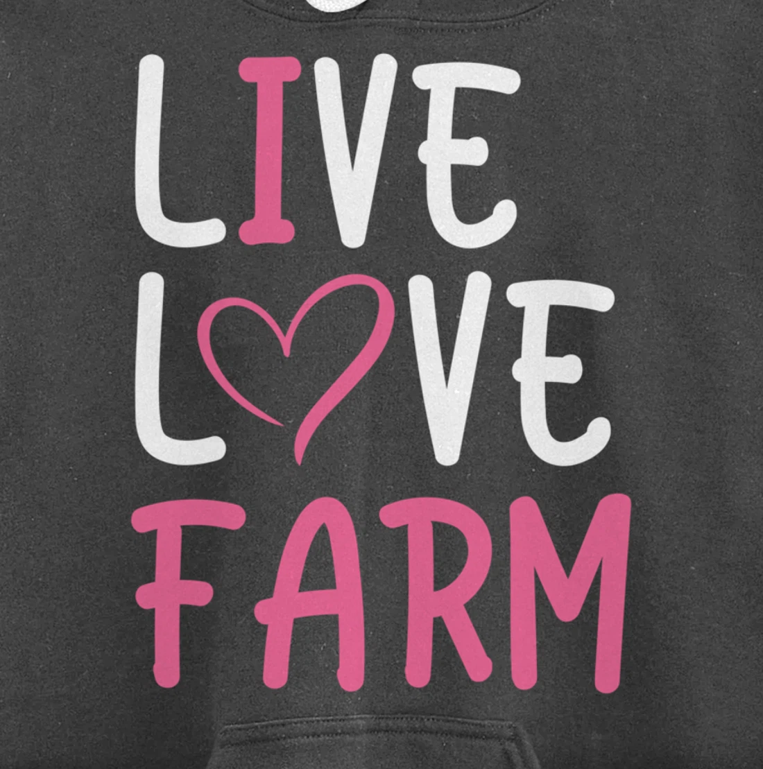 Funny Live Love Farm Lover Graphic Women and Girls Farmer Pullover Hoodie