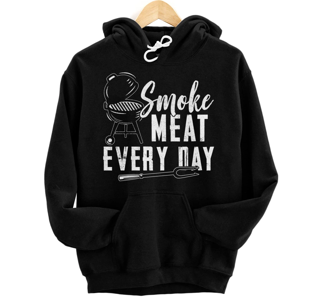 Funny Barbecue Graphic Women and Men Meat Smoking BBQ Pullover Hoodie