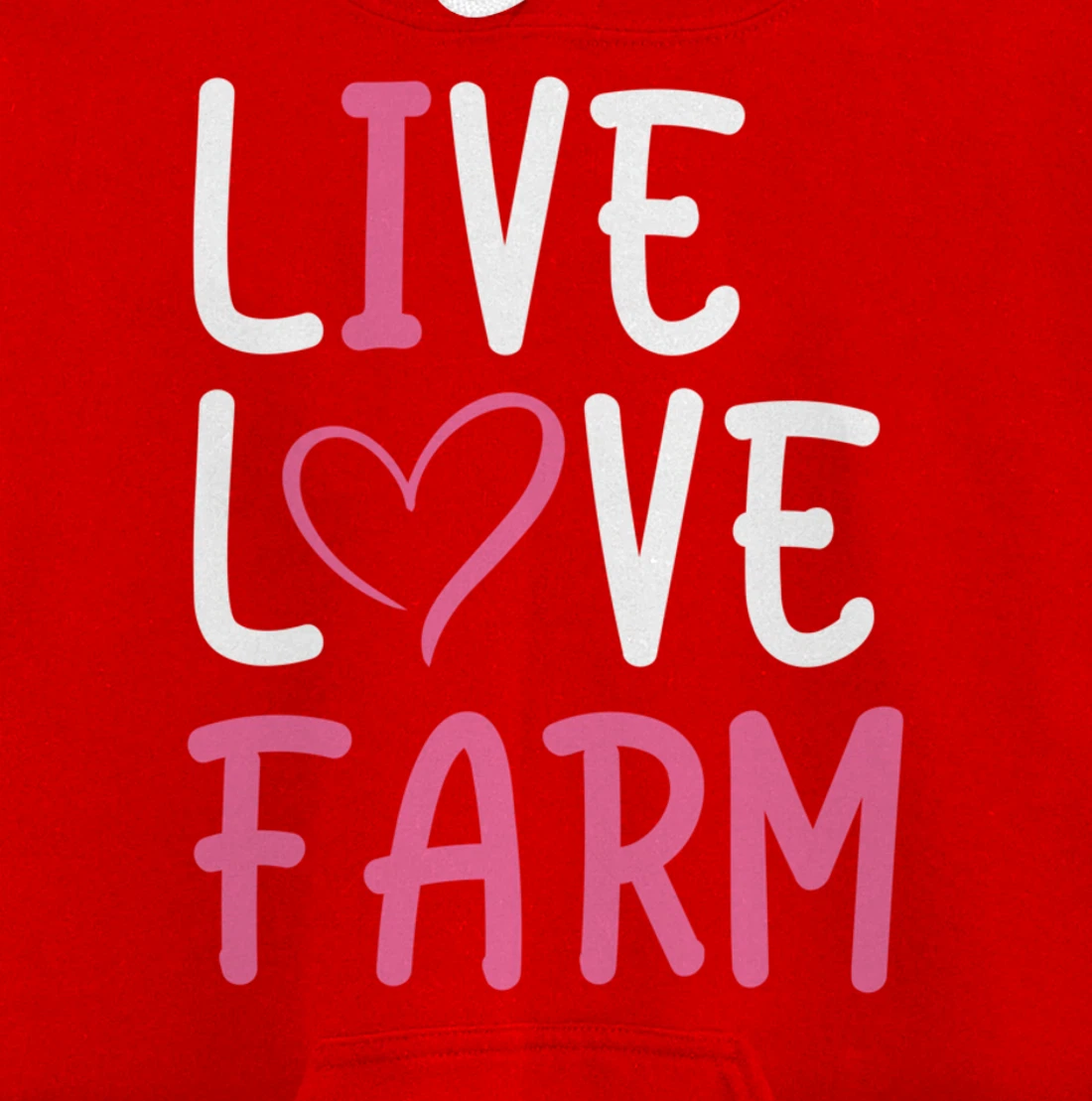 Funny Live Love Farm Lover Graphic Women and Girls Farmer Pullover Hoodie