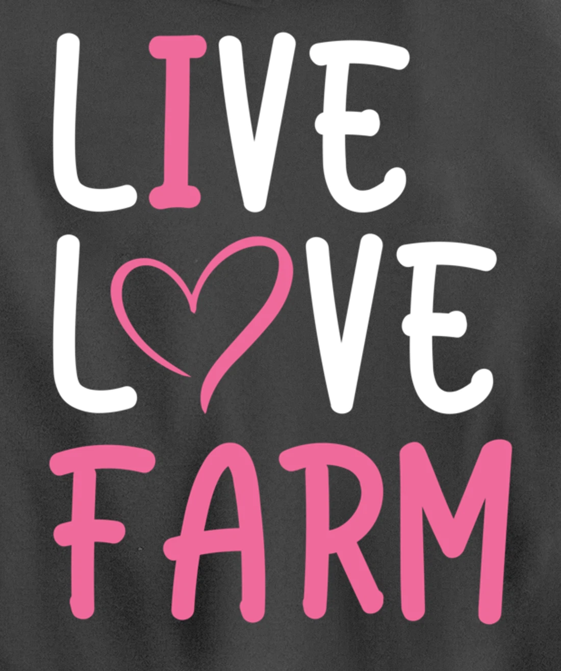 Funny Live Love Farm Lover Graphic Women and Girls Farmer Pullover Hoodie