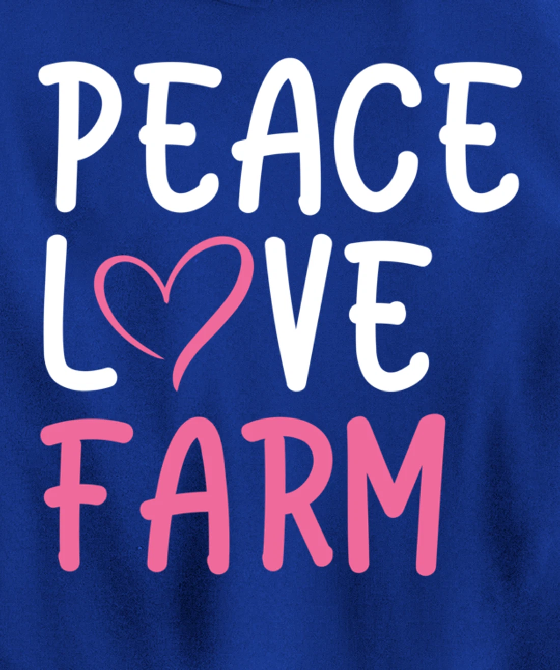 Funny Farm Love Peace Graphic for Women and Girls Farmer Pullover Hoodie