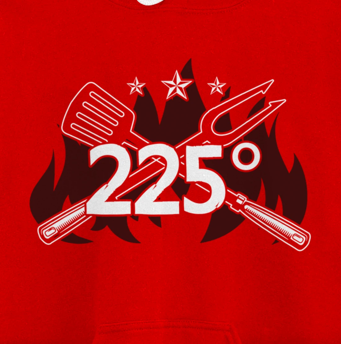 Funny Barbecue 225° Graphic Women and Men Meat Smoking BBQ Pullover Hoodie