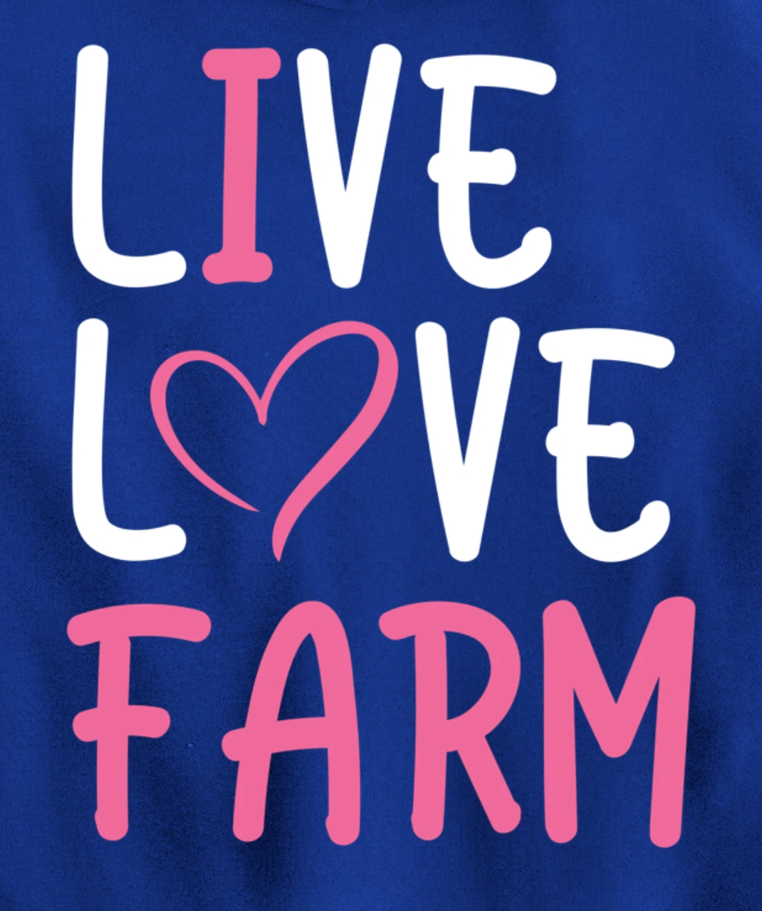 Funny Live Love Farm Lover Graphic Women and Girls Farmer Pullover Hoodie