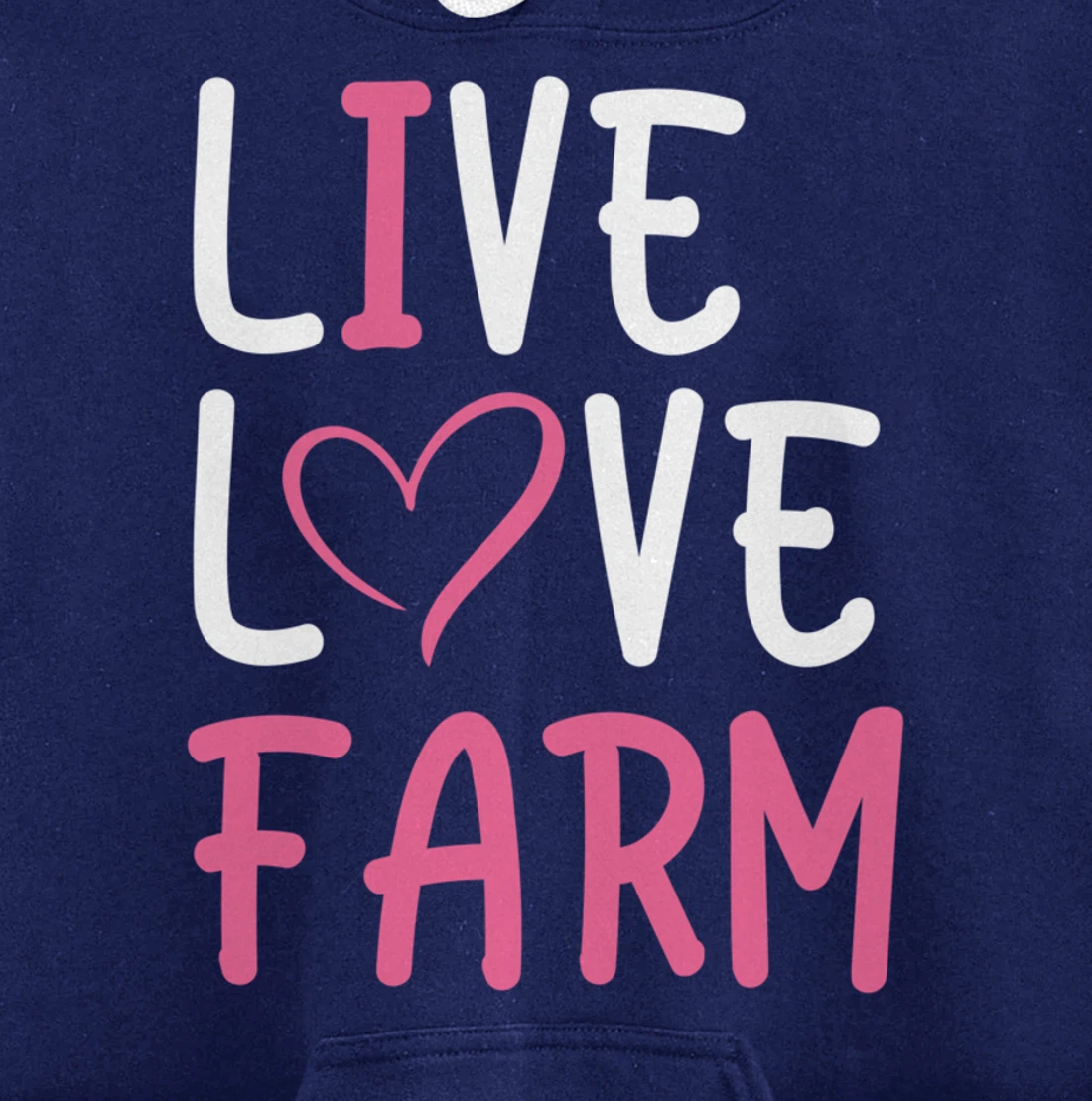 Funny Live Love Farm Lover Graphic Women and Girls Farmer Pullover Hoodie