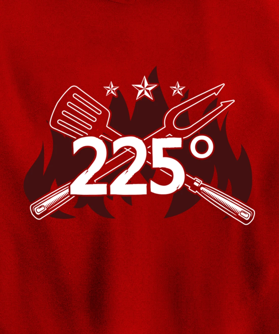 Funny Barbecue 225° Graphic Women and Men Meat Smoking BBQ Pullover Hoodie