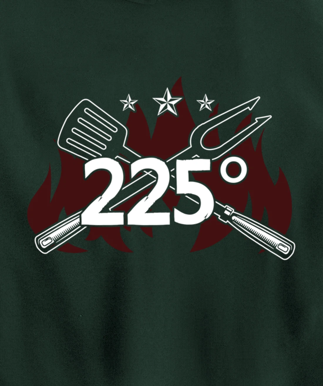 Funny Barbecue 225° Graphic Women and Men Meat Smoking BBQ Pullover Hoodie