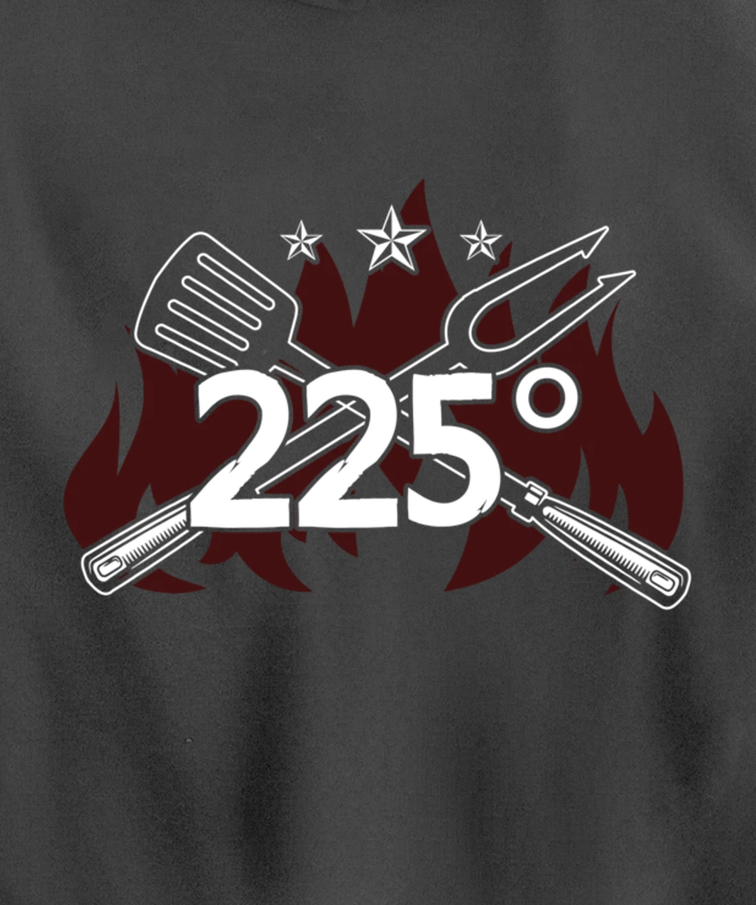 Funny Barbecue 225° Graphic Women and Men Meat Smoking BBQ Pullover Hoodie