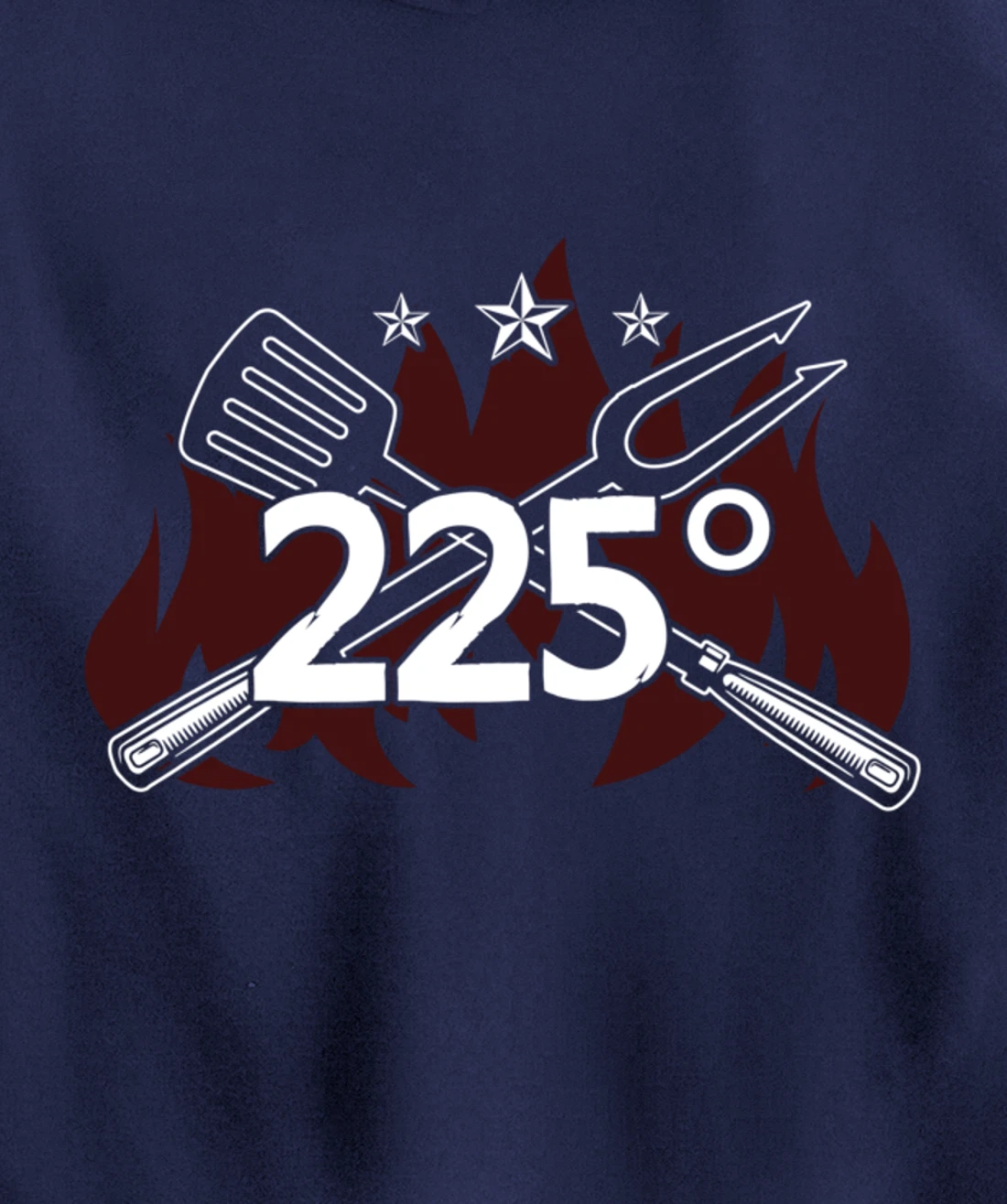 Funny Barbecue 225° Graphic Women and Men Meat Smoking BBQ Pullover Hoodie