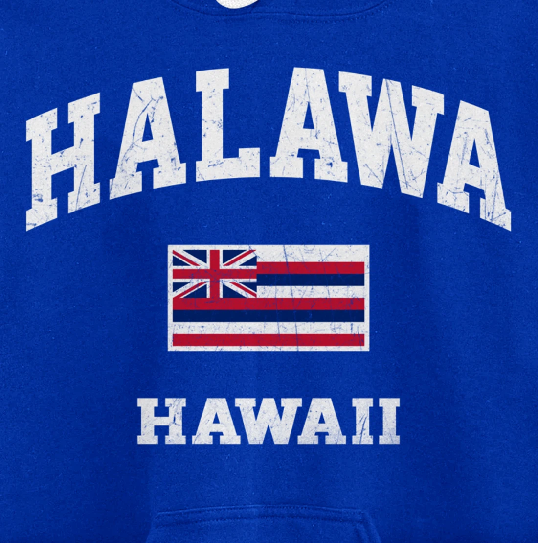 Halawa Hawaii HI vintage State Athletic style Pullover Hoodie