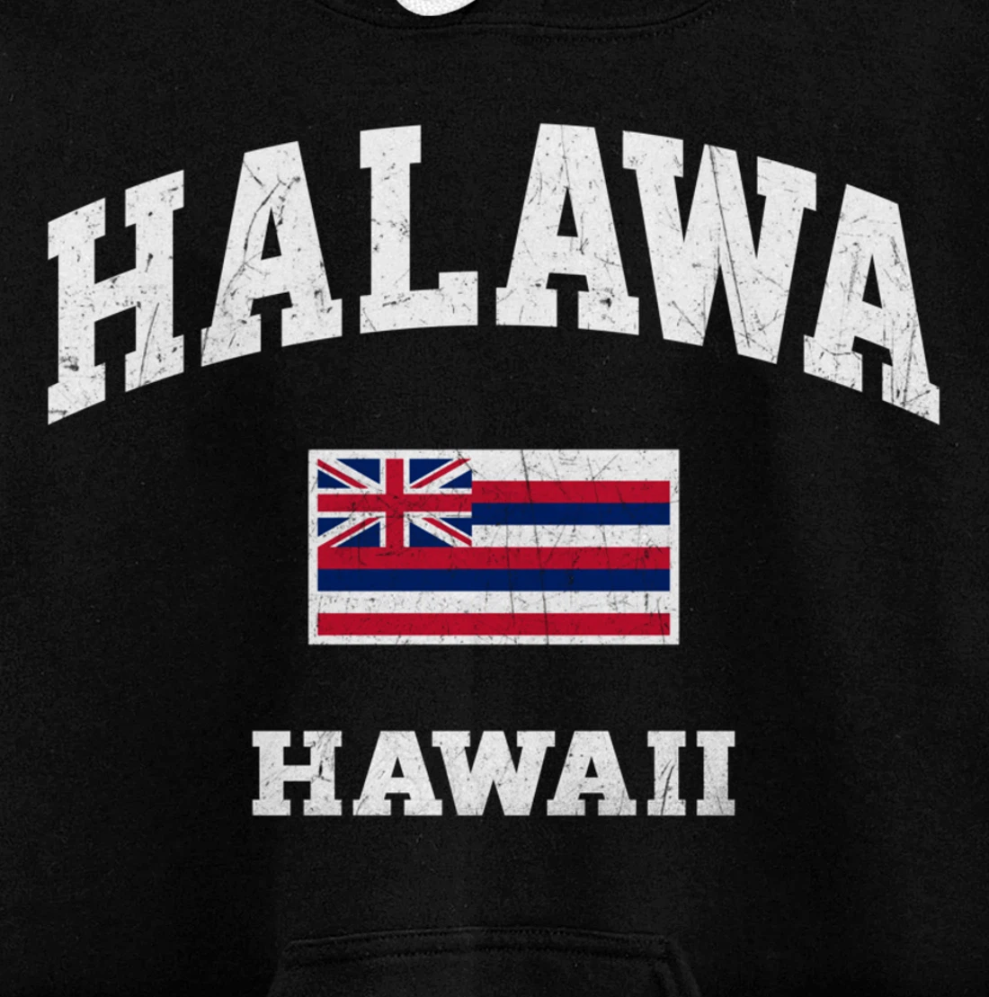 Halawa Hawaii HI vintage State Athletic style Pullover Hoodie