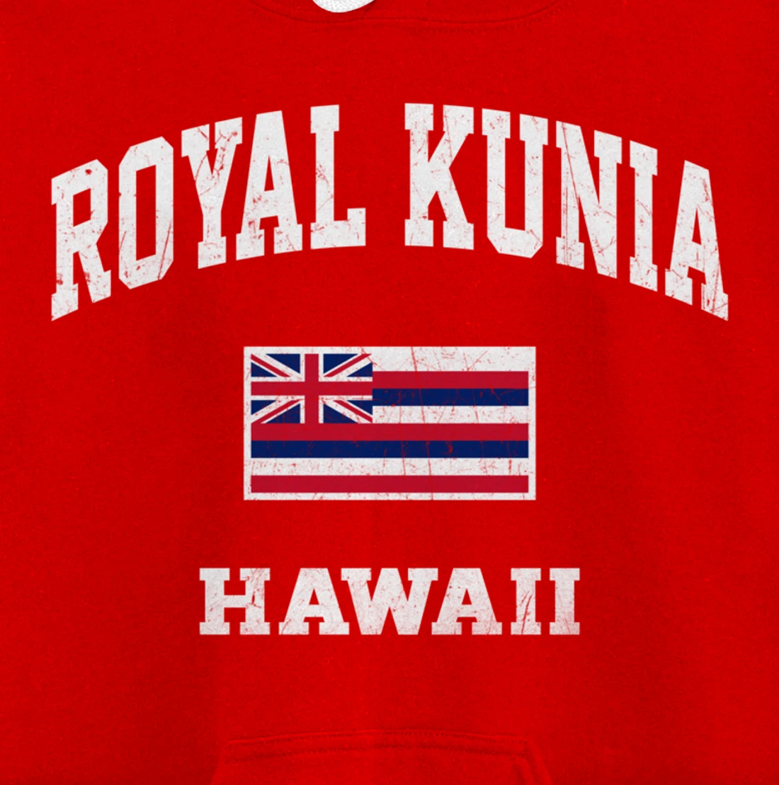 Royal Kunia Hawaii HI vintage State Athletic style Pullover Hoodie