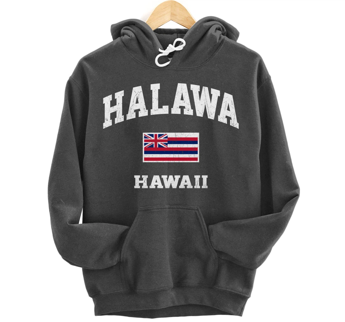 Halawa Hawaii HI vintage State Athletic style Pullover Hoodie