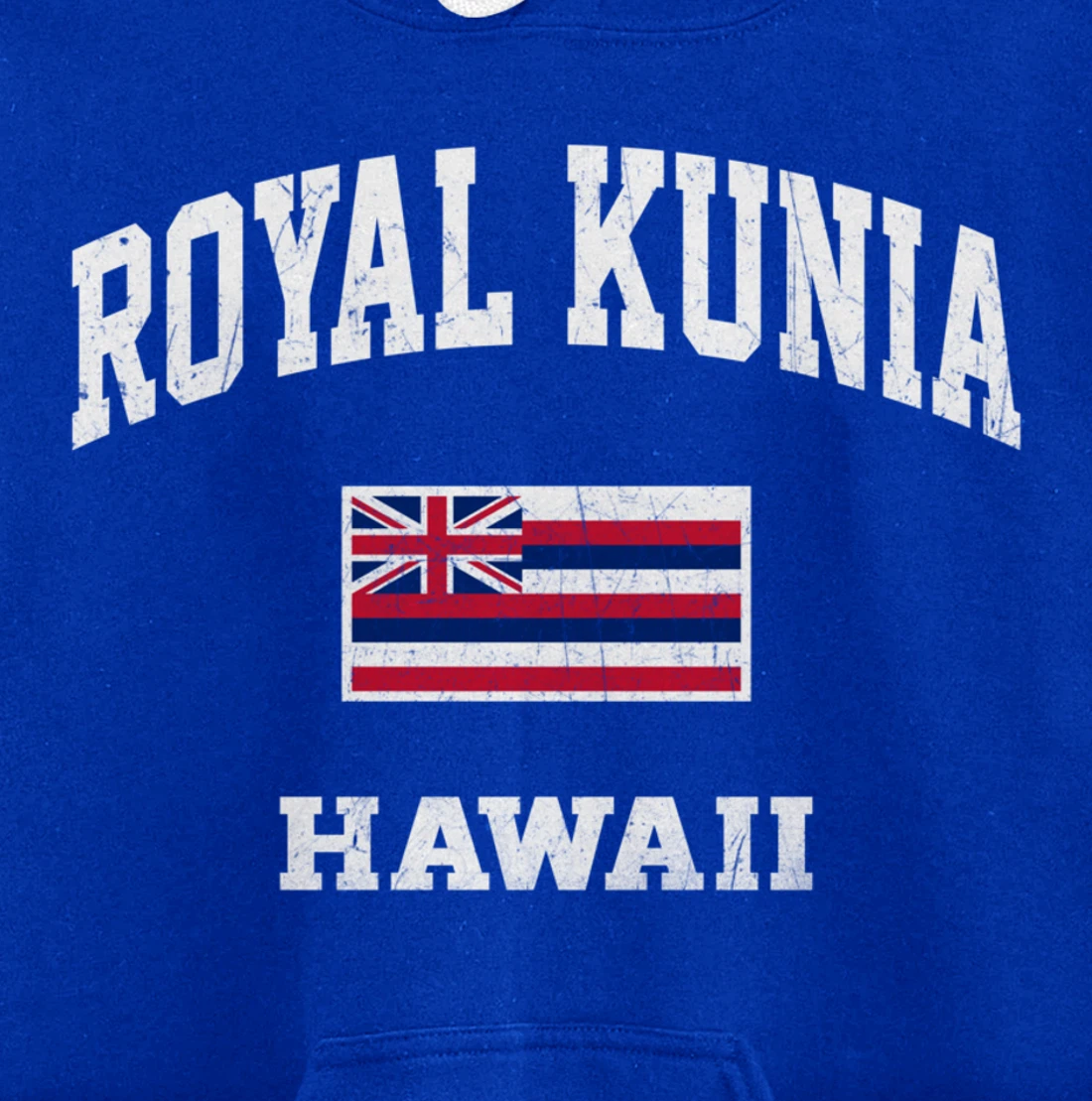 Royal Kunia Hawaii HI vintage State Athletic style Pullover Hoodie