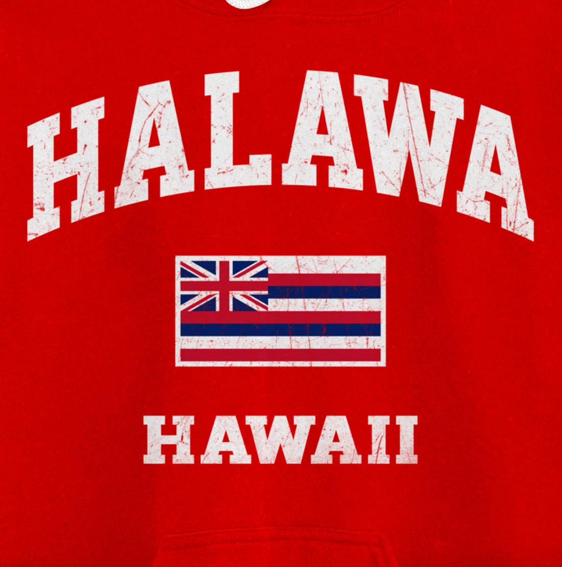 Halawa Hawaii HI vintage State Athletic style Pullover Hoodie