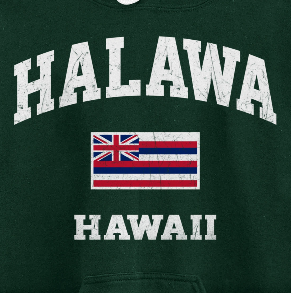 Halawa Hawaii HI vintage State Athletic style Pullover Hoodie