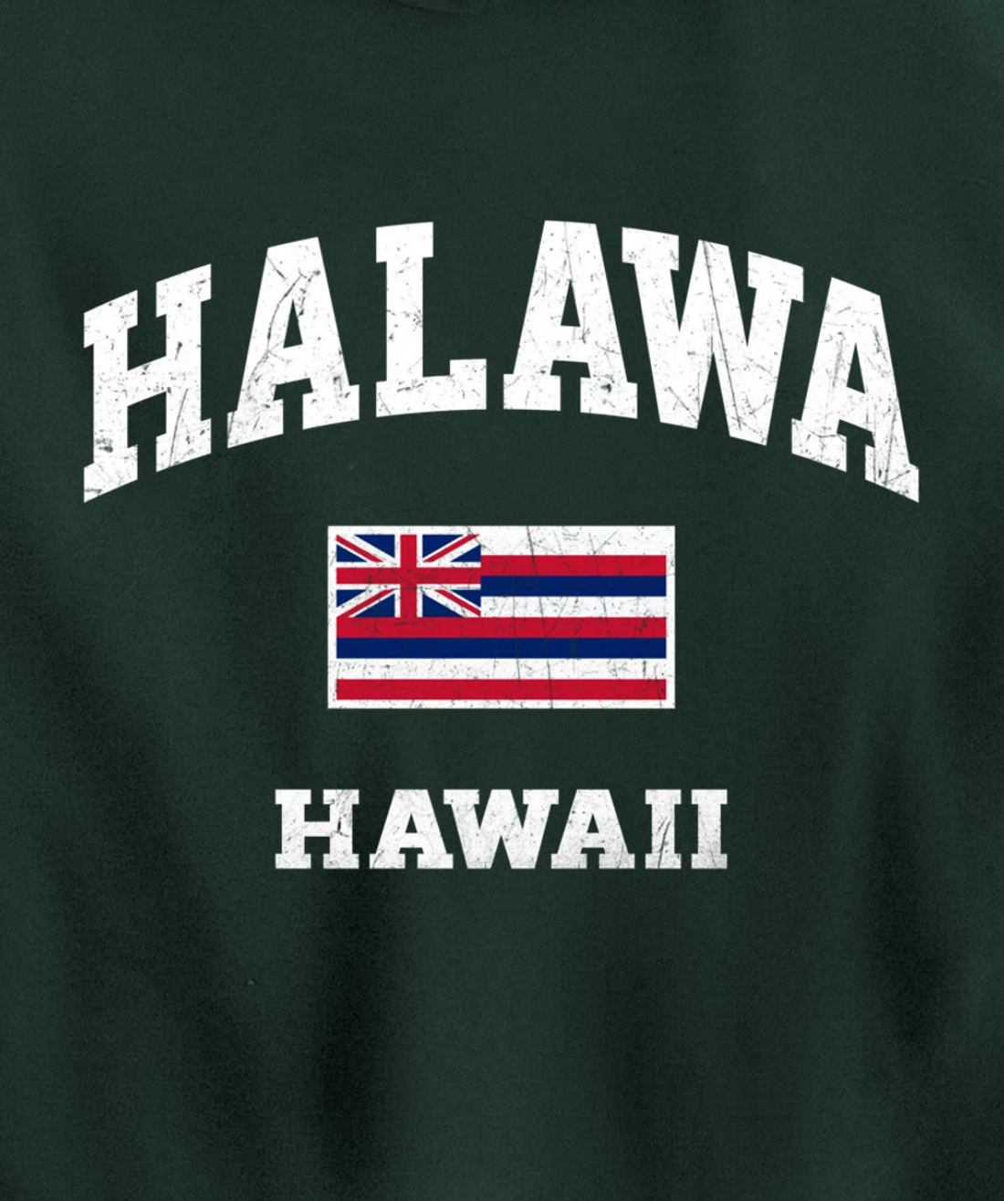 Halawa Hawaii HI vintage State Athletic style Pullover Hoodie