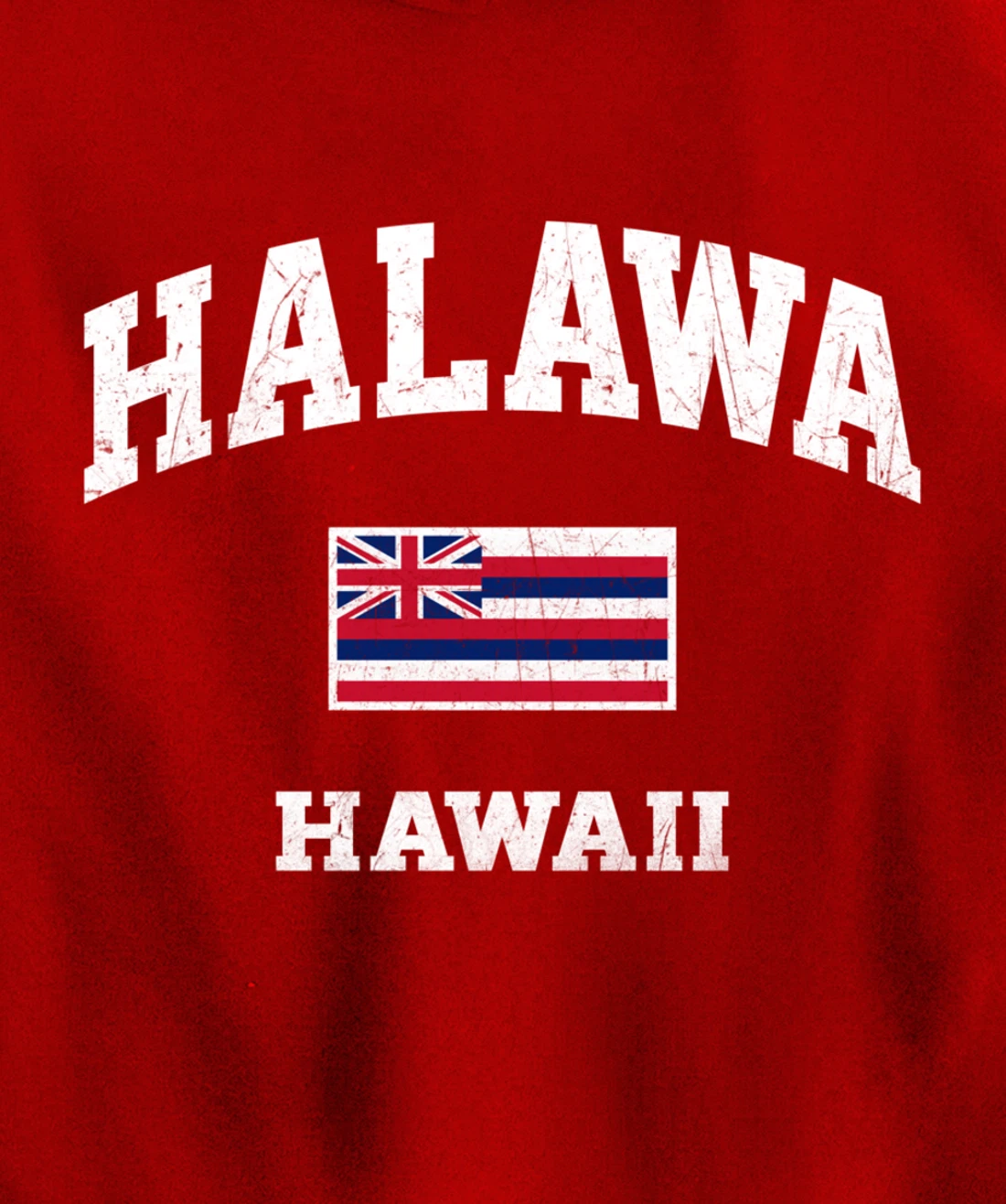 Halawa Hawaii HI vintage State Athletic style Pullover Hoodie