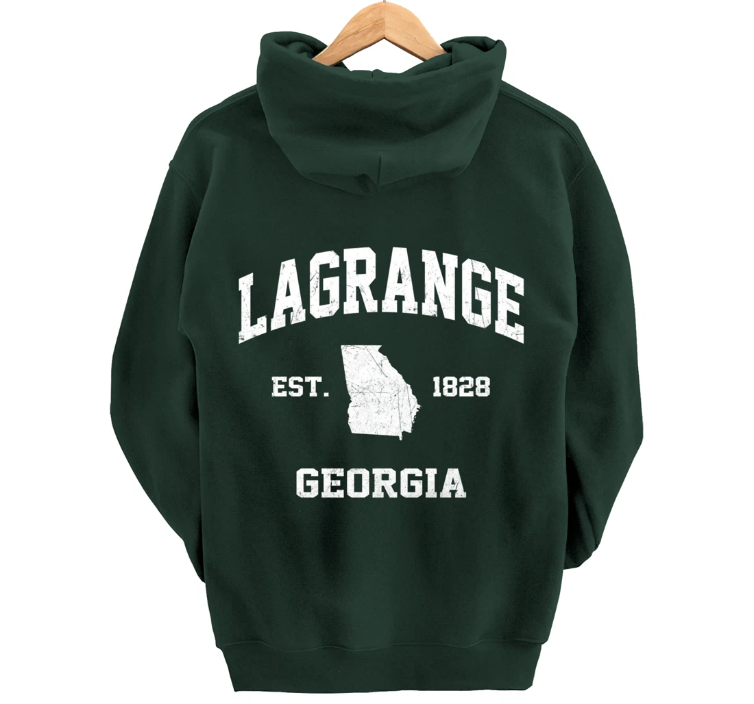 LaGrange Georgia GA vintage state Athletic style Pullover Hoodie