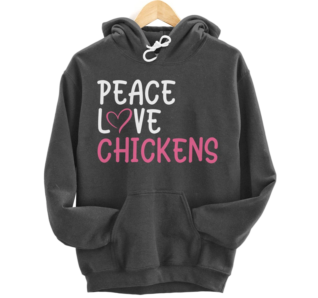 Funny Farm Lover Chickens Graphic for Women and Girls Farmer Pullover Hoodie