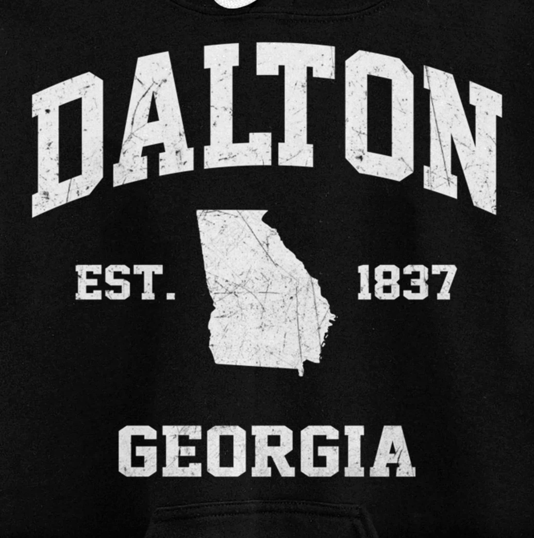 Dalton Georgia GA vintage state Athletic style Pullover Hoodie