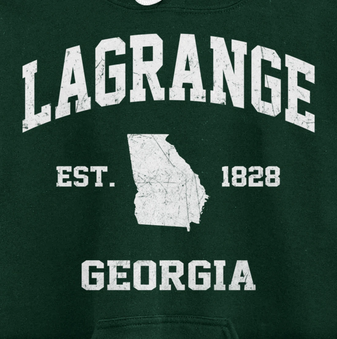 LaGrange Georgia GA vintage state Athletic style Pullover Hoodie