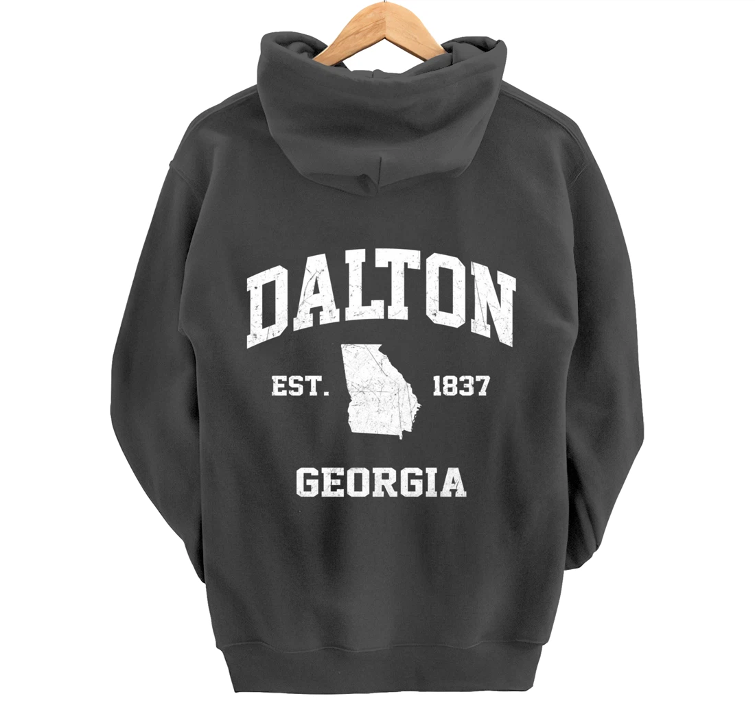 Dalton Georgia GA vintage state Athletic style Pullover Hoodie
