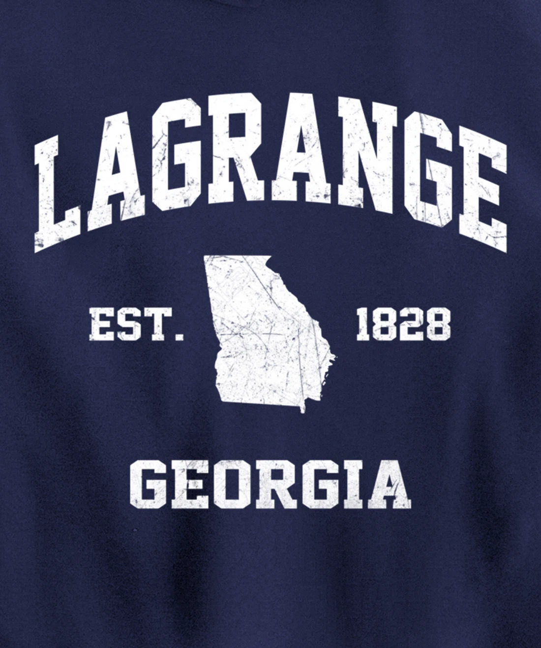 LaGrange Georgia GA vintage state Athletic style Pullover Hoodie