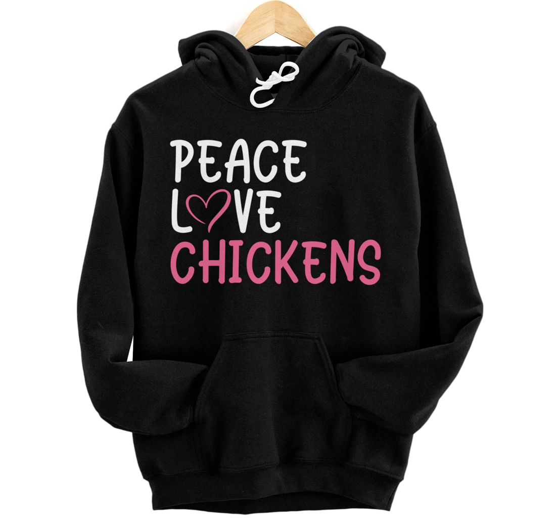 Funny Farm Lover Chickens Graphic for Women and Girls Farmer Pullover Hoodie