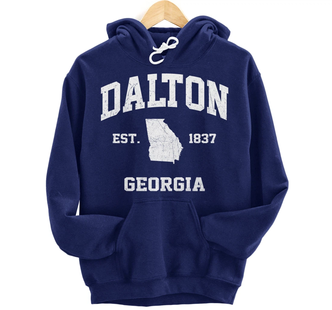 Dalton Georgia GA vintage state Athletic style Pullover Hoodie