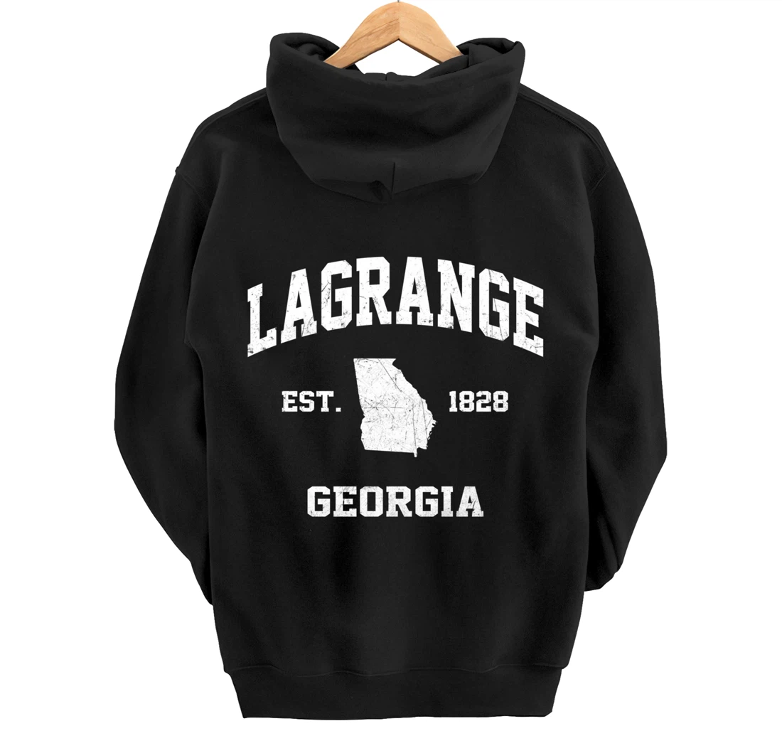 LaGrange Georgia GA vintage state Athletic style Pullover Hoodie