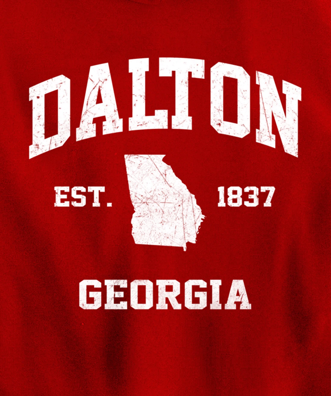 Dalton Georgia GA vintage state Athletic style Pullover Hoodie