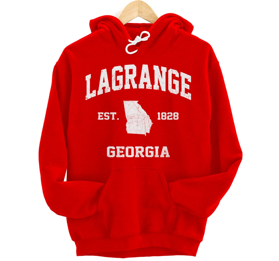 LaGrange Georgia GA vintage state Athletic style Pullover Hoodie