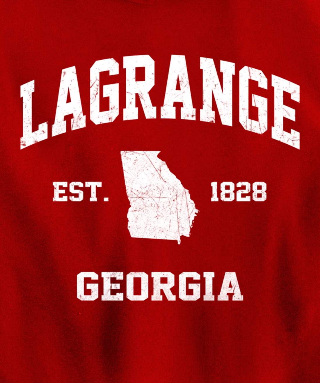 LaGrange Georgia GA vintage state Athletic style Pullover Hoodie
