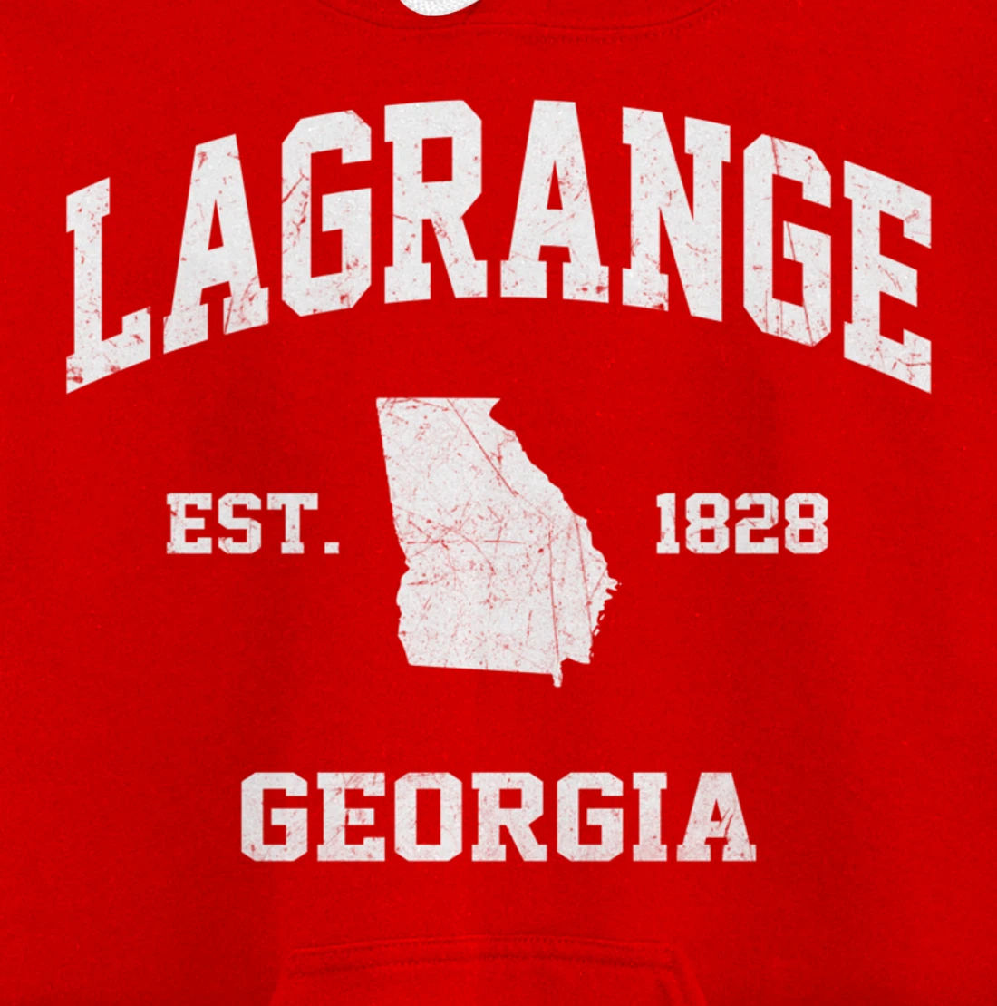 LaGrange Georgia GA vintage state Athletic style Pullover Hoodie