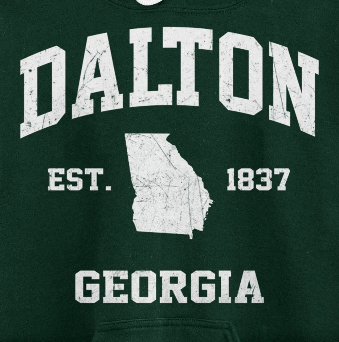 Dalton Georgia GA vintage state Athletic style Pullover Hoodie