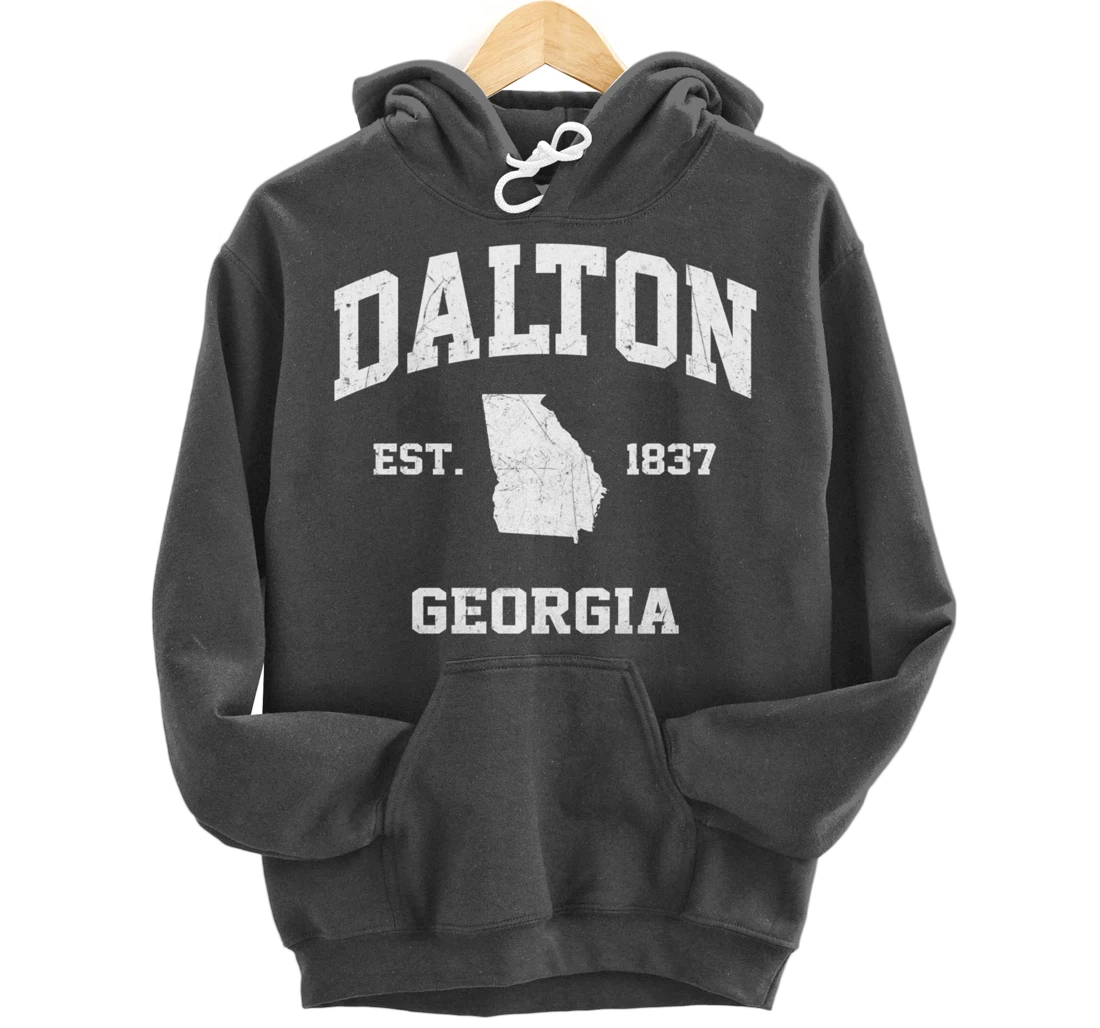 Dalton Georgia GA vintage state Athletic style Pullover Hoodie
